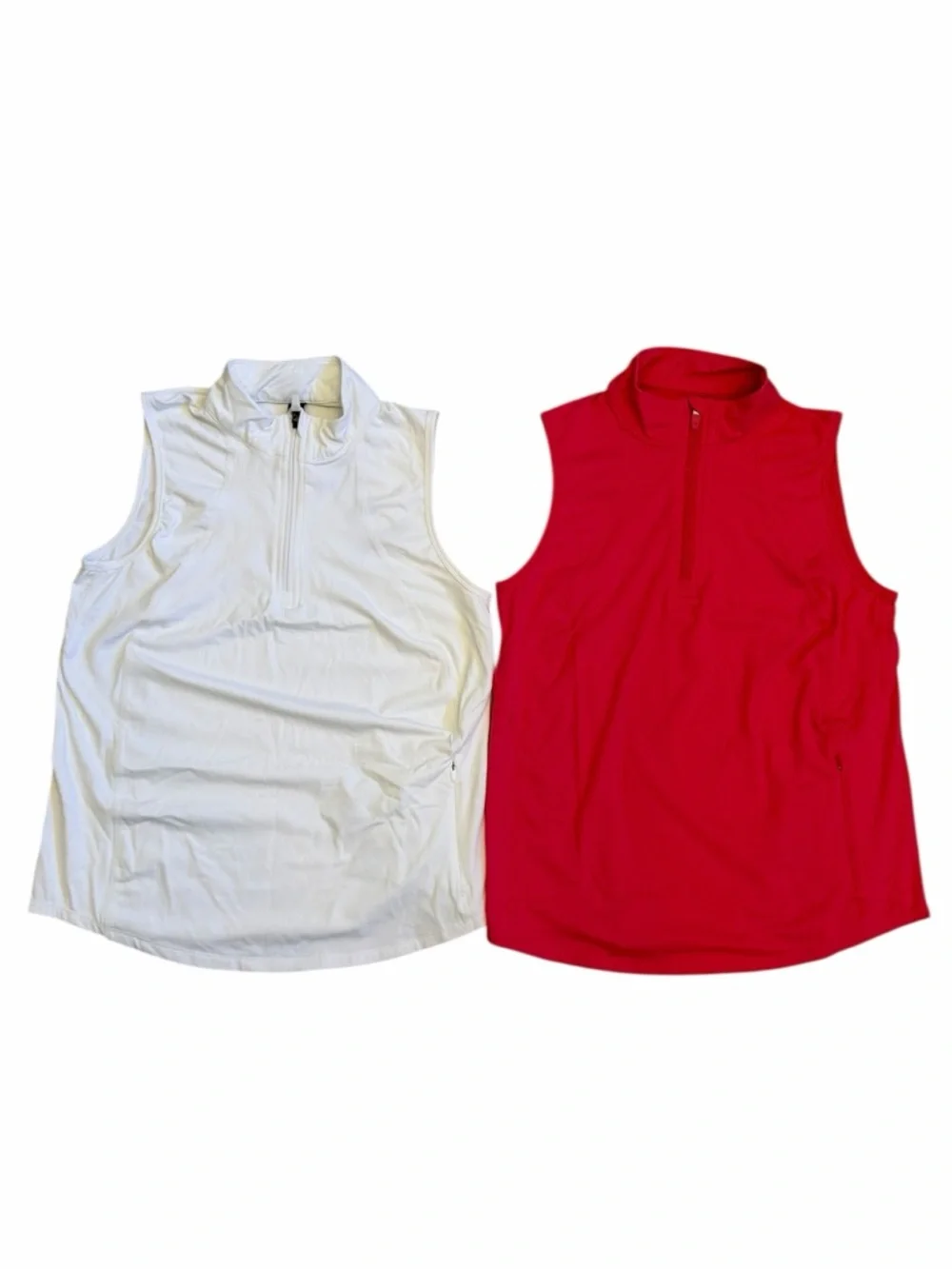 MONDETTA WOMENS ACTIVE HALF-ZIP SLEEVELESS TOP DriFit Golf Tennis BUNDLE XS